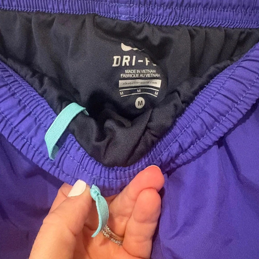 Nike Running Shorts Womens Size M Purple Dri-FIT Tempo Mesh Trim Athletic